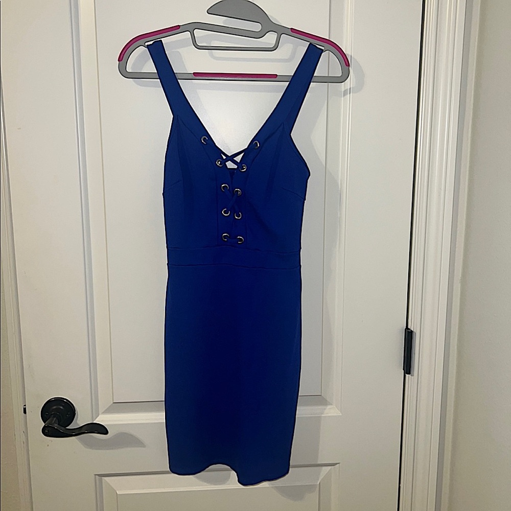 Sexy Cobalt Blue Mini Club Dress